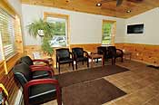 Garage with nice waiting room